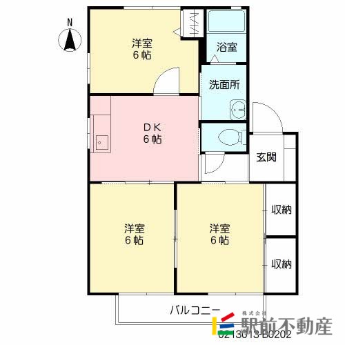 鳥栖市蔵上のアパートの間取り