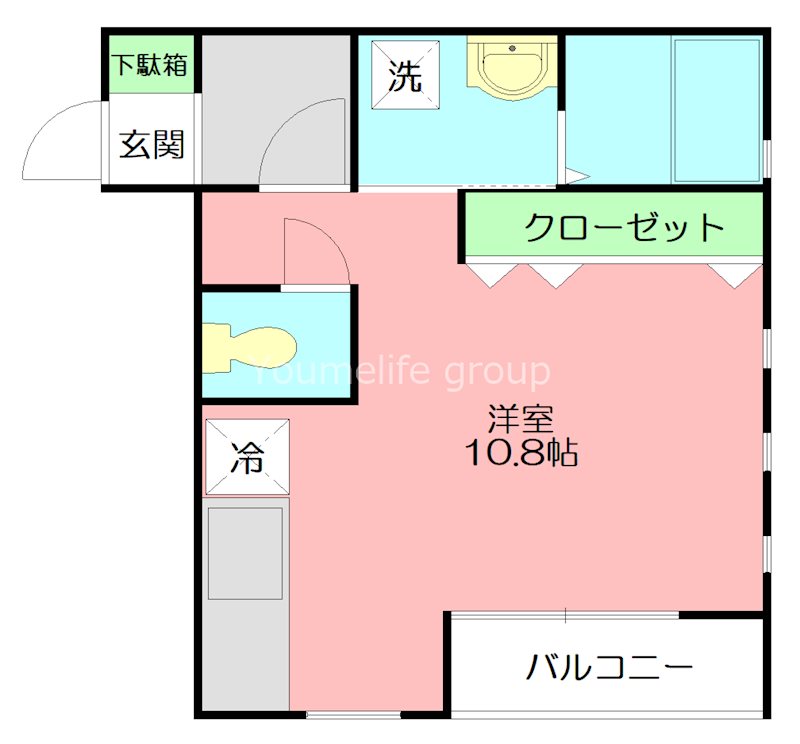 藤沢市片瀬海岸のアパートの間取り