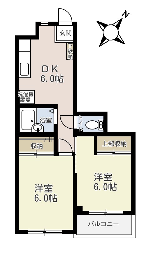 埼玉県さいたま市北区大成町４（マンション）の賃貸物件の間取り