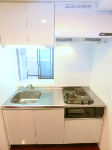 キッチン　2口ガスグリル付システムキッチン　カウンターキッチン