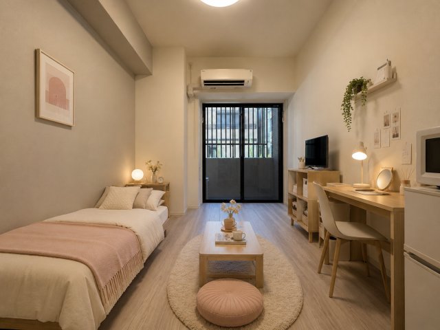 居室・リビング　家具・家電はAIによるイメージ画像になります。