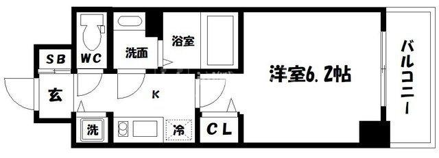 地下鉄堺筋線 北浜駅 徒歩4分 15階建 築13年の間取り写真