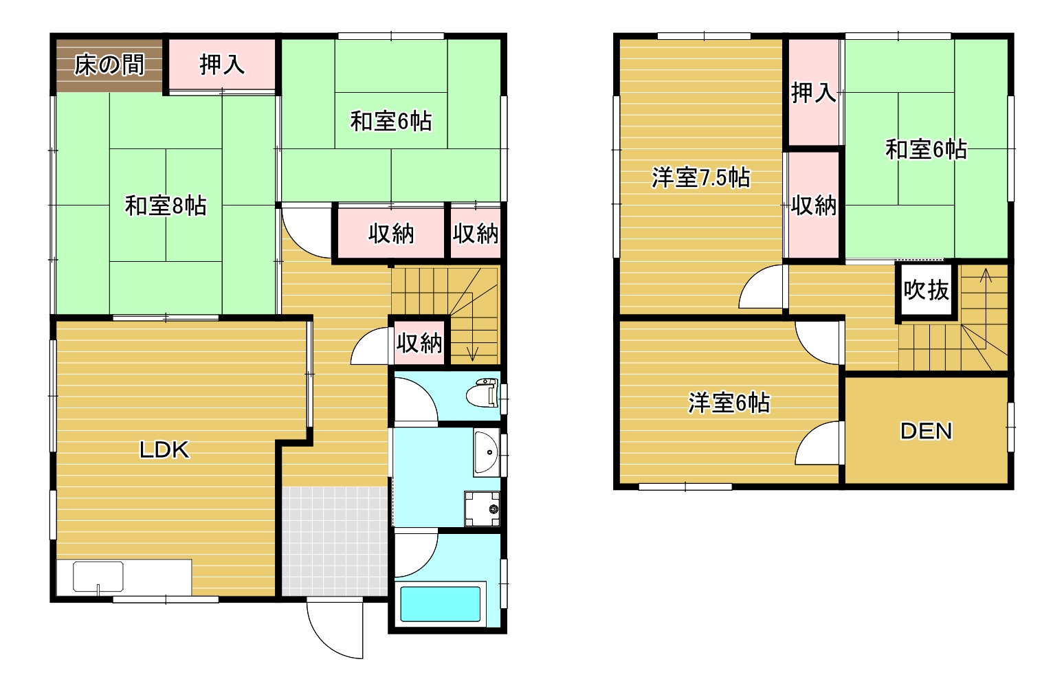 和歌山市狐島戸建の間取り写真