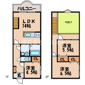 近鉄大阪線 近鉄八尾駅 徒歩7分 8階建 築38年の間取り写真