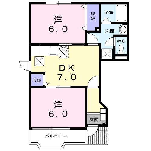 プリムローズ城東 Cの間取り写真