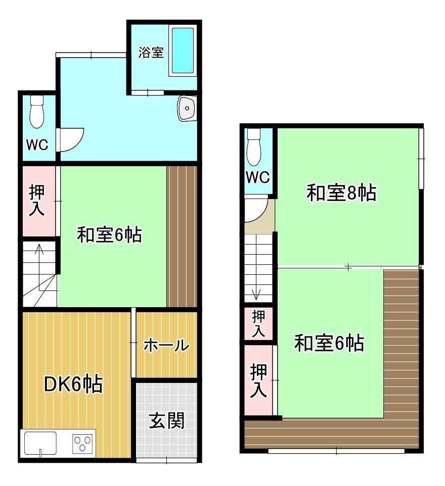 新地西町F貸家の間取り写真