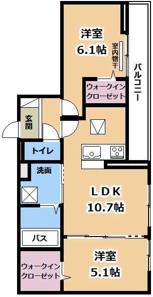 Feliz TORISIAの間取り写真