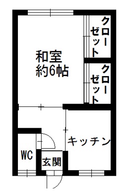 石川県七尾市矢田新町12-1　月岩マンションの間取り