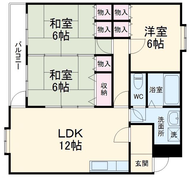 岐阜市祈年町のマンションの間取り