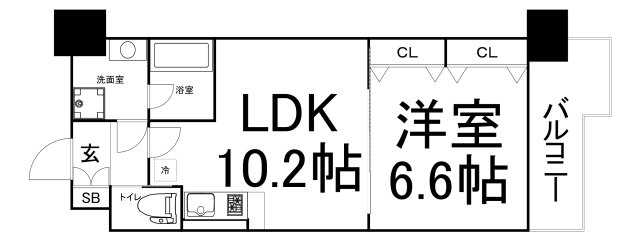 大阪市中央区島町のマンションの間取り