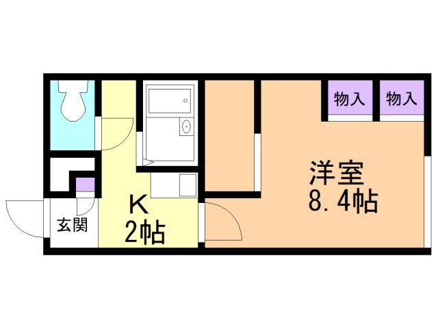 レオパレス北斗　IIの間取り