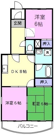 津市桜田町のマンションの間取り