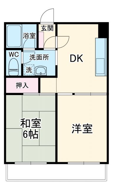 富士市大淵のマンションの間取り