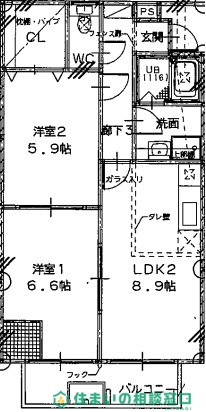 岡崎市洞町のアパートの間取り