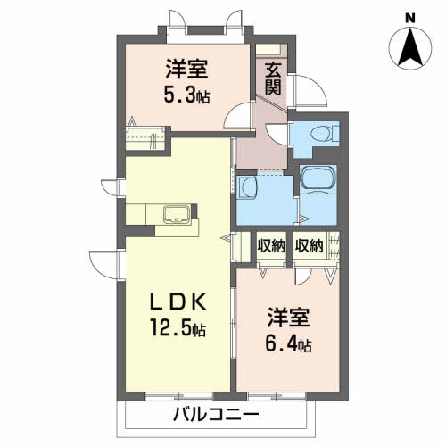 プルミエ－ル　ツ－エイの間取り