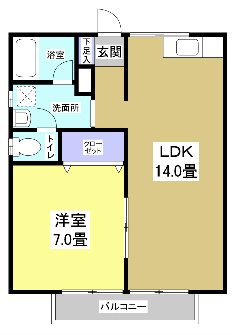 エマノンハイツIの間取り