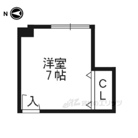 京都市左京区田中大堰町のマンションの間取り