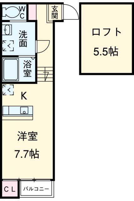 愛知県名古屋市中村区中村町９（アパート）の賃貸物件の間取り