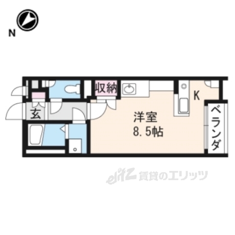 【近江八幡市千僧供町のアパートの間取り】