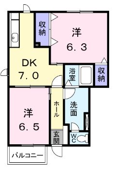 高松市屋島西町のアパートの間取り