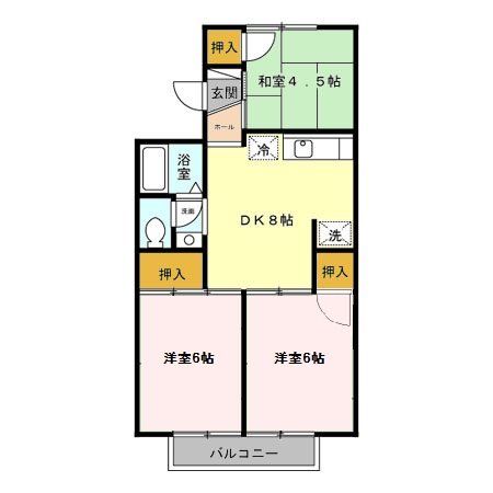 久喜市青毛のアパートの間取り