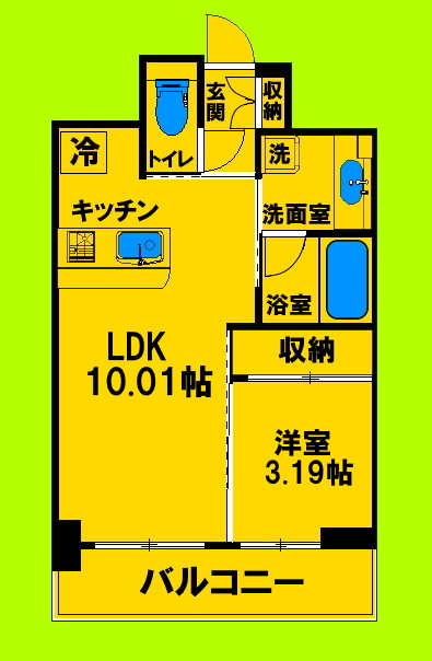 吹田市広芝町のマンションの間取り