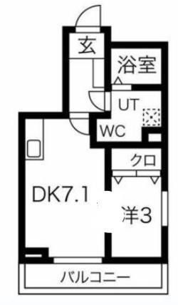 仙台市太白区八木山本町のアパートの間取り