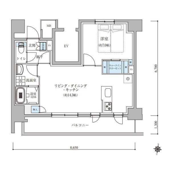 ＴＥＮＡＳ瑞穂通の間取り