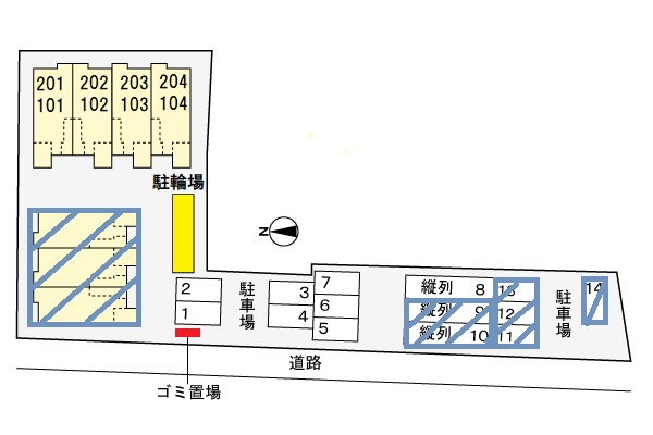 【大森アパートＢの駐車場】