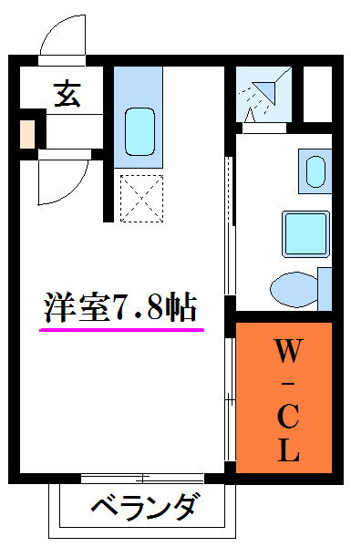 江戸川区南葛西のアパートの間取り