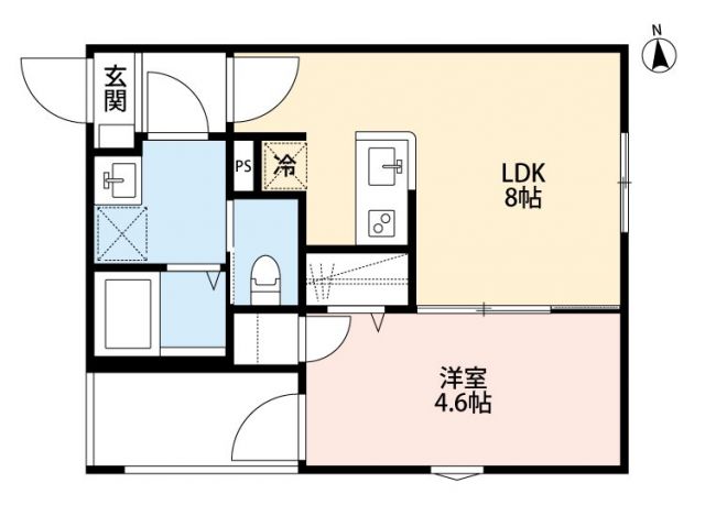 千葉市中央区道場北のアパートの間取り