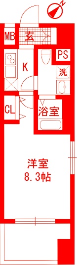 川崎市川崎区堀之内町のマンションの間取り