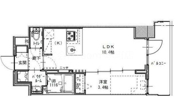 S-RESIDENCE堺筋本町Deuxの間取り