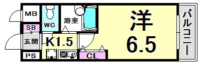 神戸市中央区磯辺通のマンションの間取り