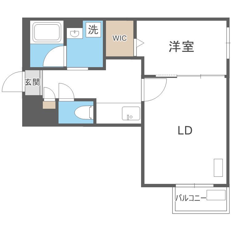 札幌市白石区東札幌六条のマンションの間取り