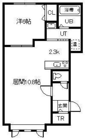 芦別市北一条東のアパートの間取り