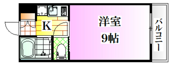 広島市南区仁保南のアパートの間取り