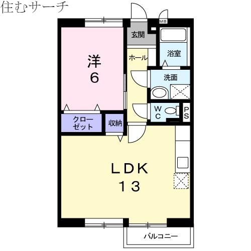 メゾンサンパティーク２の間取り