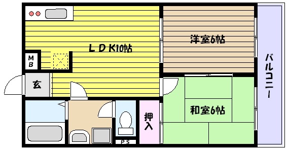 神戸市東灘区御影本町のマンションの間取り