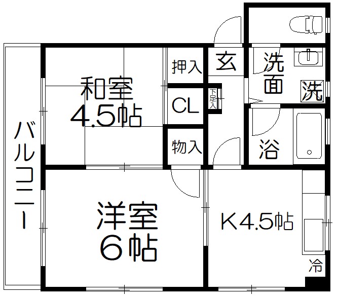 コーポレート北栄の間取り