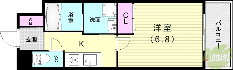 リブネスコート西宮鳴尾の間取り