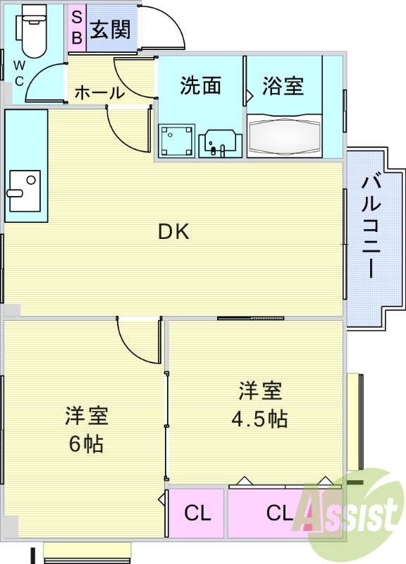 ウィルコートハタの間取り