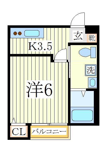 【柏市北柏のアパートの間取り】