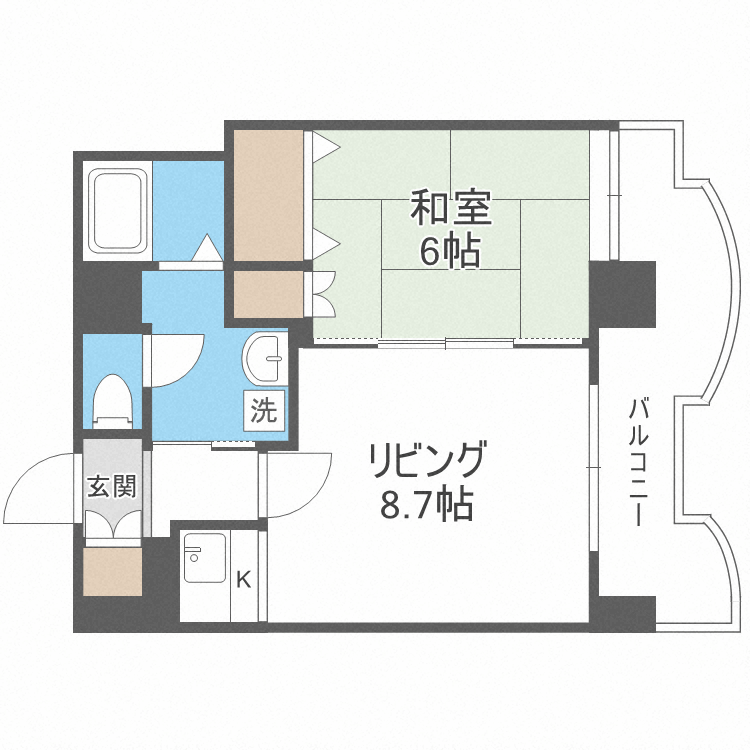 札幌市中央区南五条東のマンションの間取り