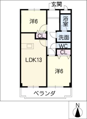 太陽ハイツの間取り