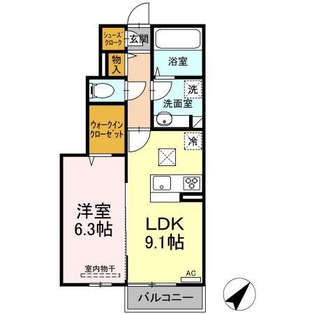 【サンライズ吉岡の間取り】