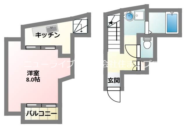 門真市幸福町のマンションの間取り