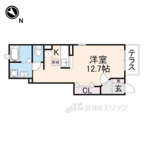 彦根市芹橋のアパートの間取り