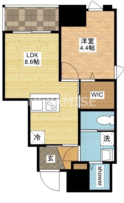 長崎市元船町のマンションの間取り