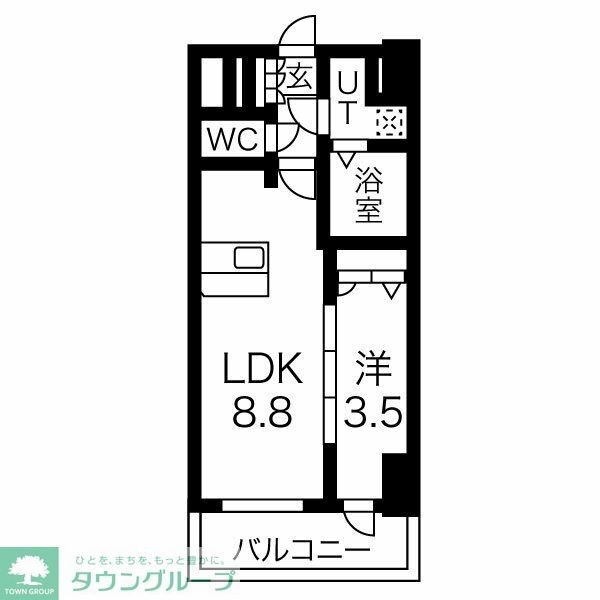 【名古屋市昭和区福江のマンションの間取り】